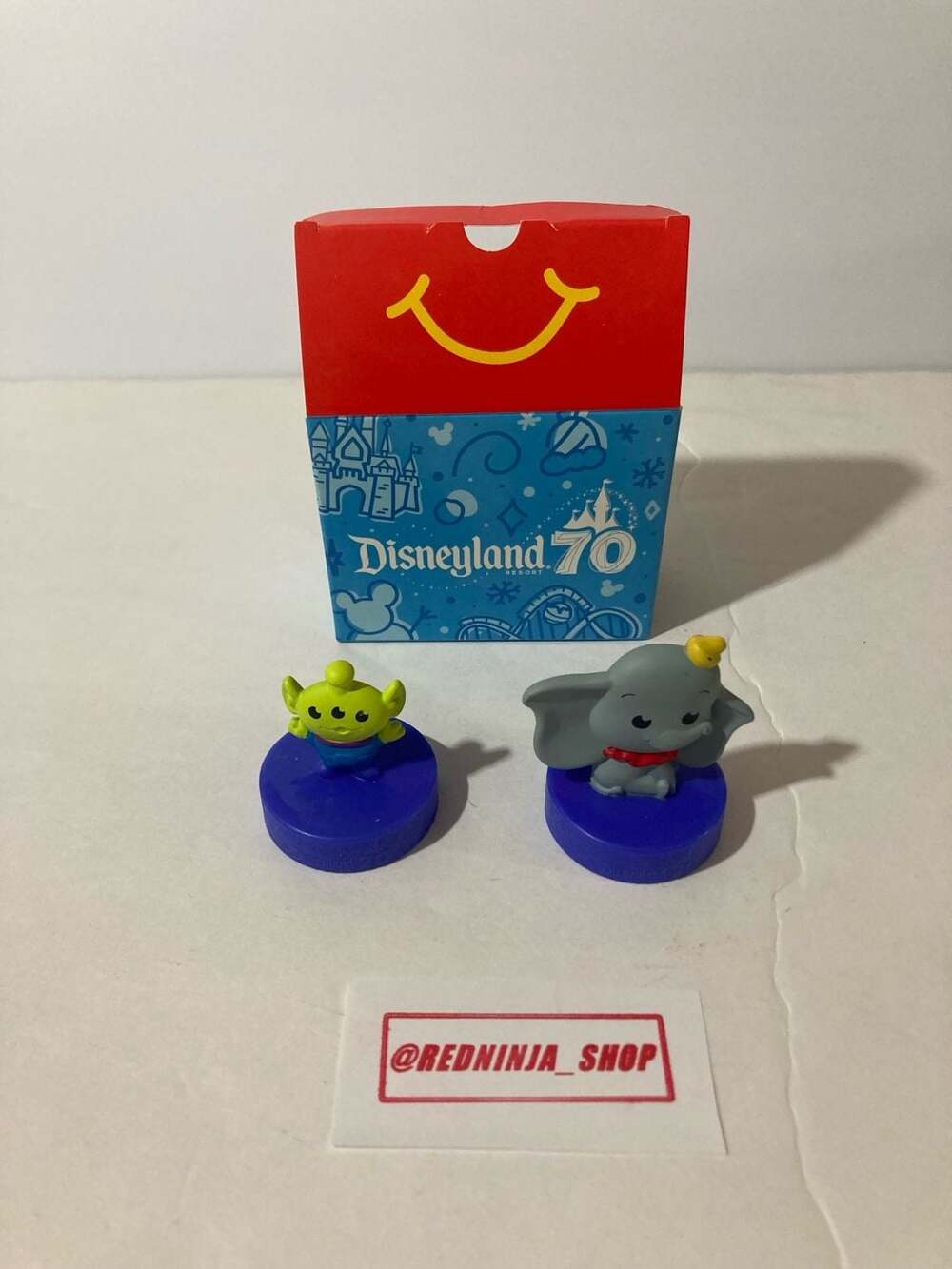 McDonald's Disneyland 70th Anniversary Happy Meal Toys Dumbo and Alien Figures